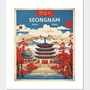 Seongnam South Korea Travel Tourism Retro Vintage Posters and Art